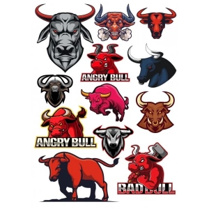 Boğa Sticker Set-9 16 Parça Telefon, Tablet, Defter, Laptop Sticker