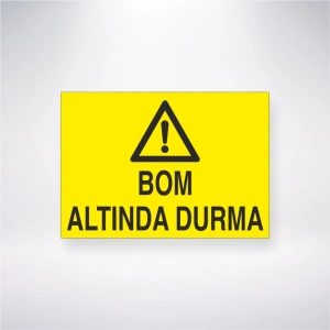 Bom Altında Durma Sticker 20X28 Cm