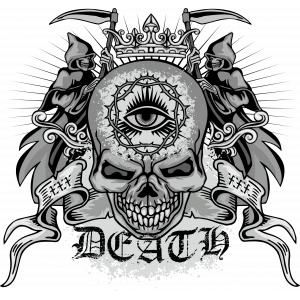 Tek Göz Kurukaf Sticker 10x10 cmRenkli Sticker