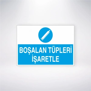 Boşalan Tüpleri İşaretle Sticker 20X28 Cm