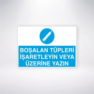 Boşalan Tüpleri İşaretleyin veya Üzerine Yazın Sticker 20X28 Cm