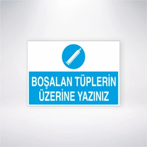 Boşalan Tüplerin Üzerine Yazınız Sticker 20X28 Cm