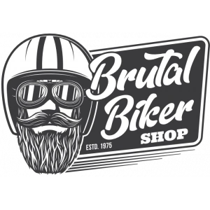 Brutal Biker Sticker 10x10 cmRenkli Sticker