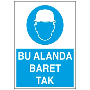 Bu Alanda Baret Tak Sticker 20X28 Cm
