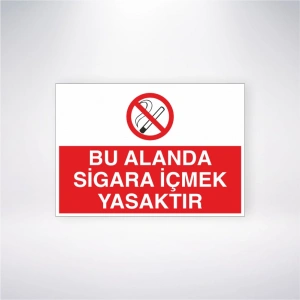 Bu Alanda Sigara İçmek Yasaktır Sticker 20X28 Cm