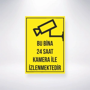 Bu Bina Kamera ile İzlenmektedir Sticker 20X28 Cm