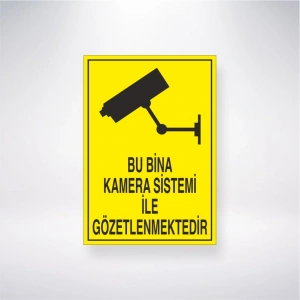 Bu Bina Kamera Sistemi ile Gözetlenmektedir Sticker 20X28 Cm