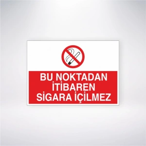 Bu Noktadan İtibaren Sigara İçilmez Sticker 20X28 Cm