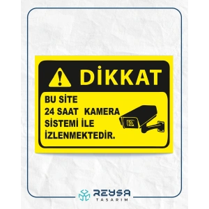 Bu Site 24 Saat Kamera ile İzlenmektedir Sticker 20X28 Cm