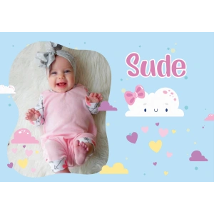 Bulut Temalı Doğum Günü Afişi 50X70 cm