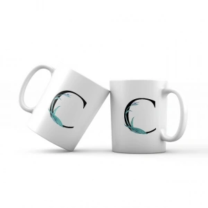 C Harfi Yeşil Dallı Kupa