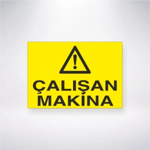 Çalışan Makine Sticker 20X28 Cm