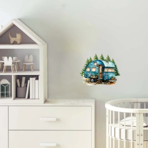 Çam Ağaçlı Karavan Duvar Stickerı