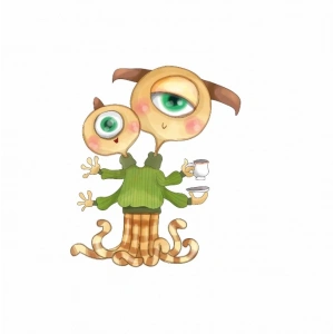 Canavar Dostlar Kahve Molası Duvar Dekoru