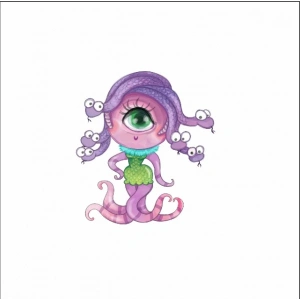 Canavar Gözü Detaylı Duvar Stickerı