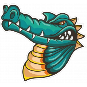 Timsah Sticker 10x10 cmRenkli Sticker