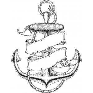 Çapa 2 Sticker 10x10 cmRenkli Sticker