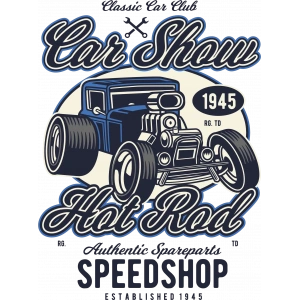 Car Show Sticker 10x10 cmRenkli Sticker
