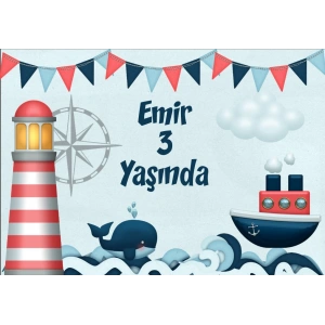 Deniz Temalı Doğum Günü Afişi 50X70 cm
