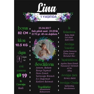 Çiçek ve Kuş Temalı Yaş Panosu