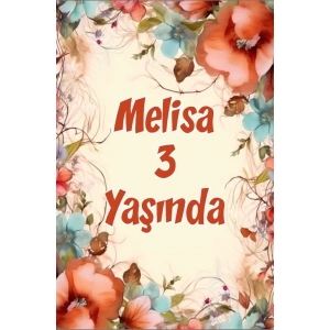 Çiçekler Temalı Doğum Günü Afişi -11 35X50 cm