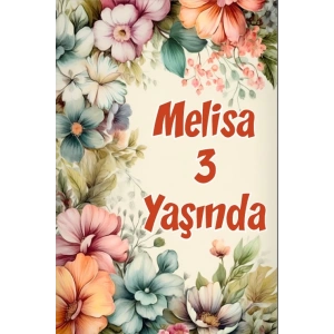 Çiçekler Temalı Doğum Günü Afişi -13 50X70 cm