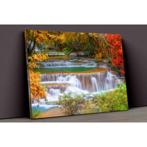 Çiçekler Ve Dere Kenarı Kanvas