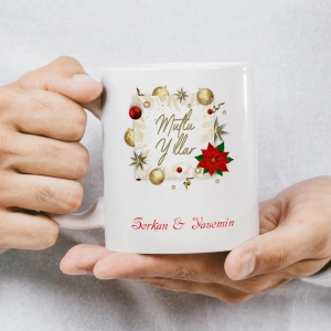 Çiftlere Özel Yıla Göre Mutlu Yıllar Kupa