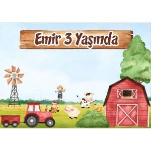 Çiftlik Temalı Doğum Günü Afişi 70X100 cm