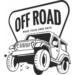 Off Road Make Your Own Path Sticker 10x10 cmRenkli Sticker
