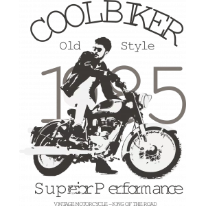 Cool Biker Sticker 10x10 cmRenkli Sticker