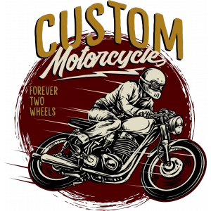 Custom Motorcycle Sticker 10x10 cmRenkli Sticker