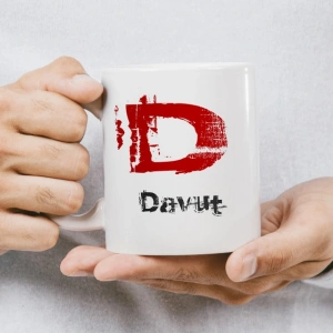 D Harfi İsme Özel Kupa