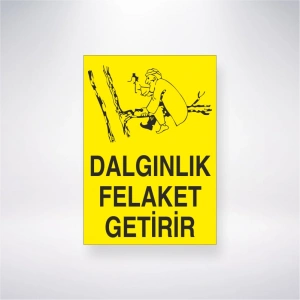 Dağınıklık Felaket Getirir Sticker 20X28 Cm