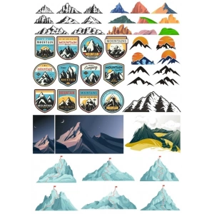 Dağlar Sticker Set 8 20 Parça Telefon, Tablet, Defter, Laptop Sticker