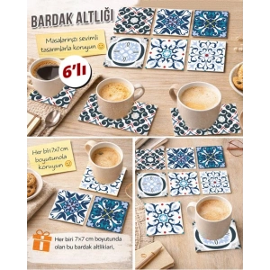 Dekoratif Desenler 15 7x7 – 6’lı Set Dekoratif Kare Tasarım