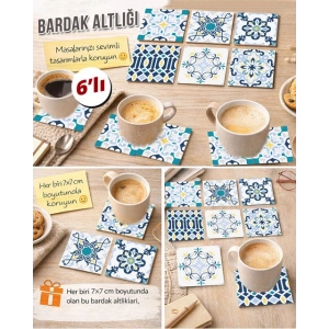Dekoratif Desenler 3 7x7 – 6’lı Set Dekoratif Kare Tasarım