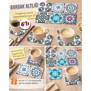 Dekoratif Desenler 5 7x7 – 6’lı Set Dekoratif Kare Tasarım