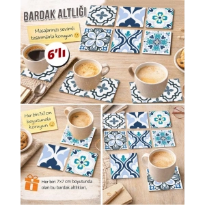 Dekoratif Desenler 6 7x7 – 6’lı Set Dekoratif Kare Tasarım