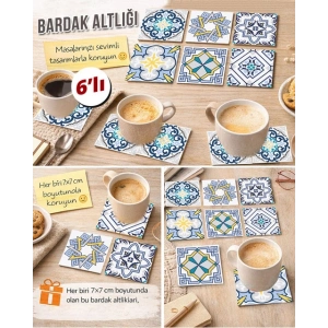 Dekoratif Desenler 7 7x7 – 6’lı Set Dekoratif Kare Tasarım