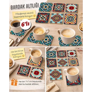 Dekoratif Desenler 7x7 – 6’lı Set Dekoratif Kare Tasarım