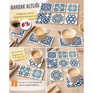 Dekoratif Desenler 9 7x7 – 6’lı Set Dekoratif Kare Tasarım