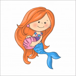 Deniz Kızı Duvar Sticker