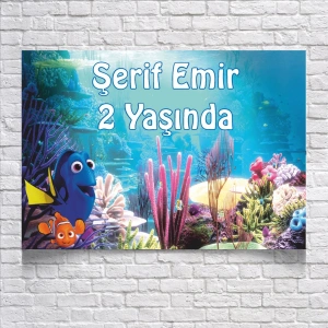 Deniz Temalı Doğum Günü Afişi 100X150 cm