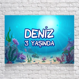 Deniz Temalı Doğum Günü Afişi 50X70 cm