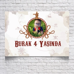 Denizci Temalı Doğum Günü Afişi 50X70 cm