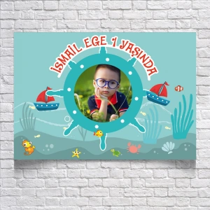 Denizci Temalı Doğum Günü Afişi 70X100 cm