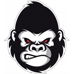 Kızgın Maymnun Sticker 10x10 cmRenkli Sticker