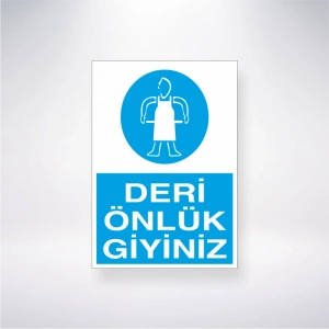 Deri Önlük Giyiniz Sticker 20X28 Cm