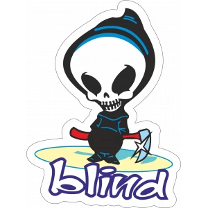 Blind Azrail Sticker 10x10 cmRenkli Sticker